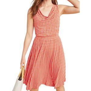 Maeve Brianne Sleeveless Cowl Neck Floral Print Dress Size Small